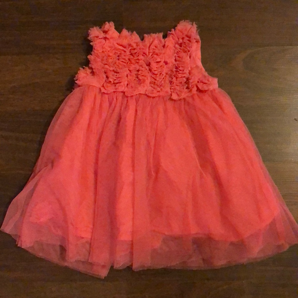 Baby Gap girls coral pink dress!